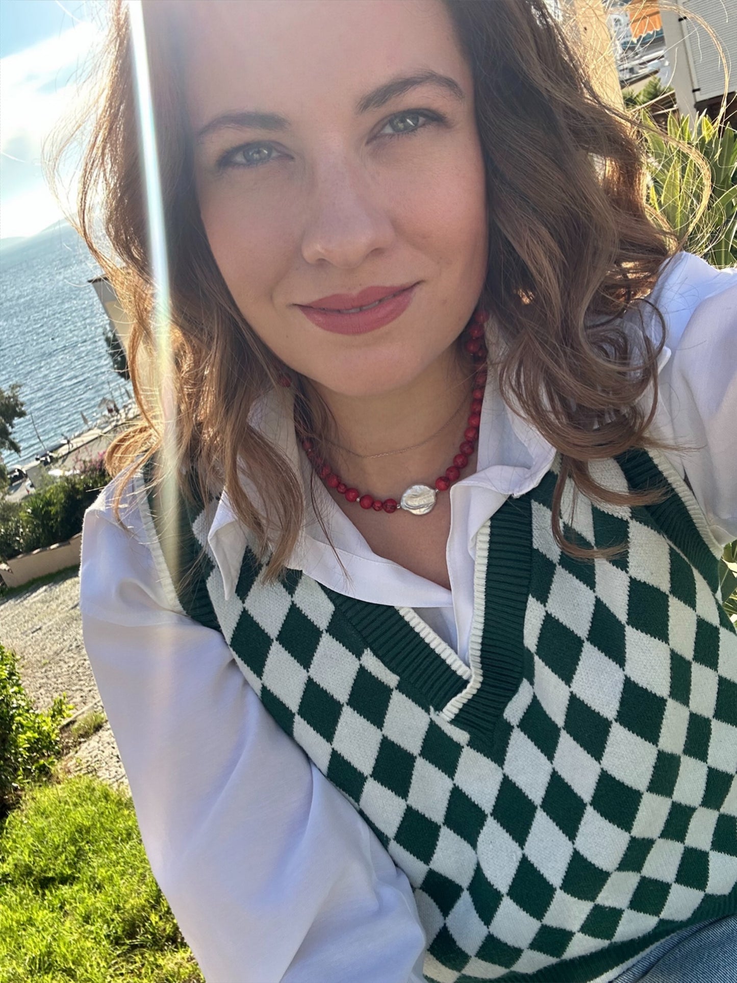 Choker with a pearl «Spark»