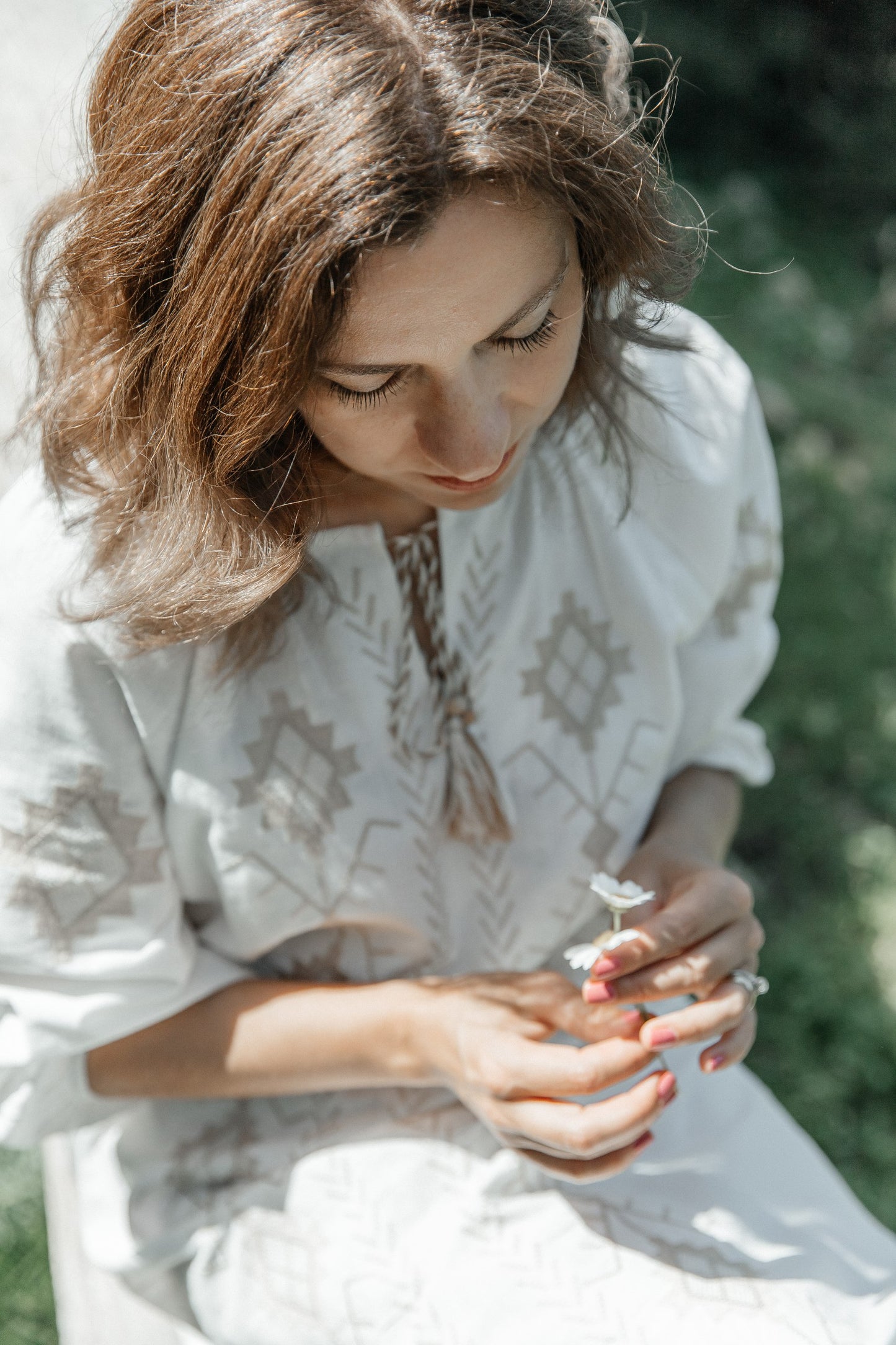 Linen Dress “Kupava” | Embroidered Midi Ethno Dress | Linen Dress for Everyday & Special Occasions