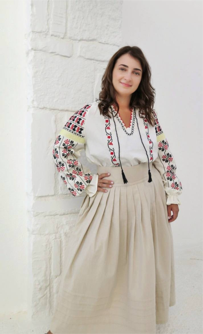 «Kateryna» Blouse — Women’s Embroidered Shirt with Relaxed Fit