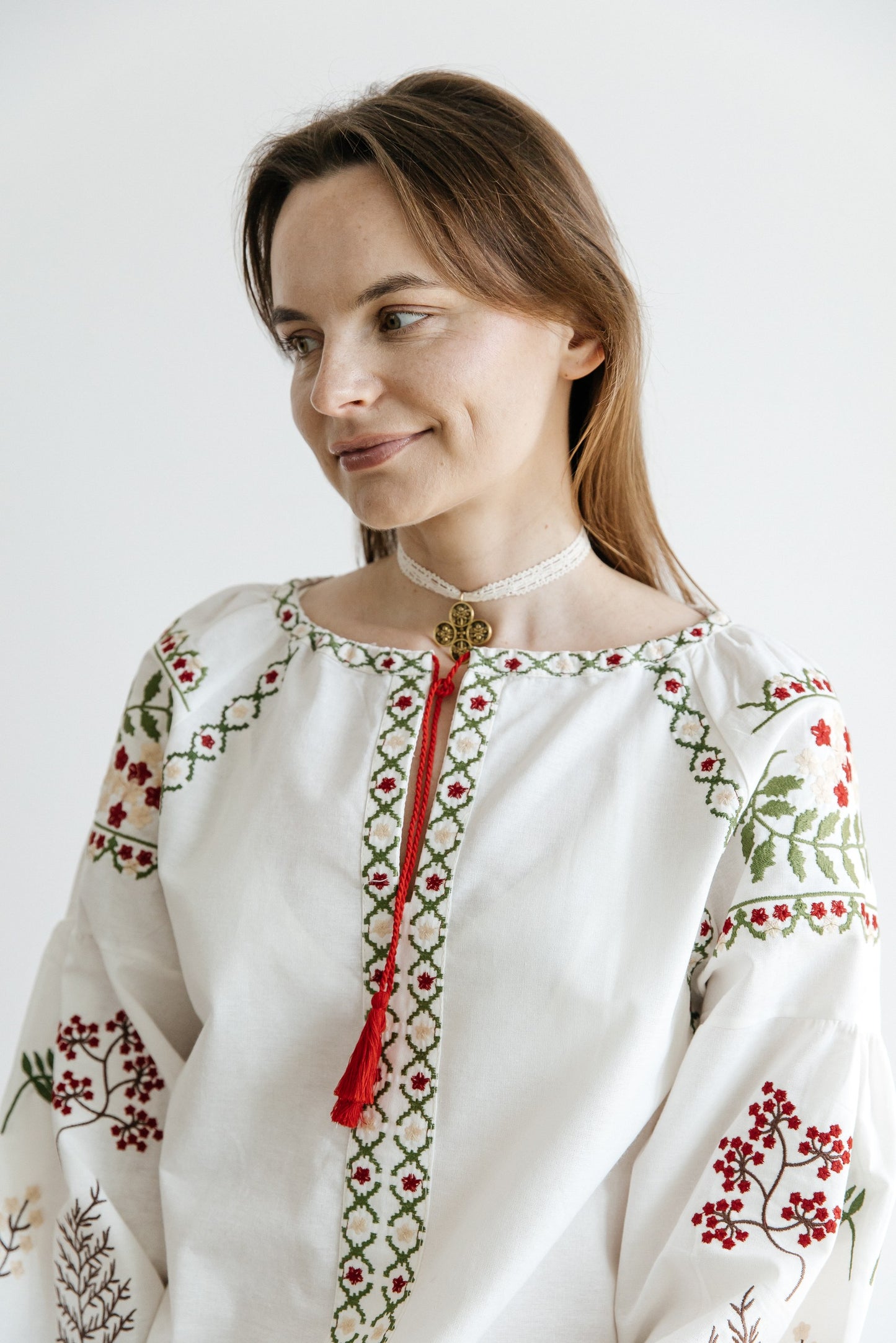Zgarda “Hutsul Flower” – Brass Pendant with Blackened Finish on Velvet Ribbon | Ethnic Ukrainian Accessory