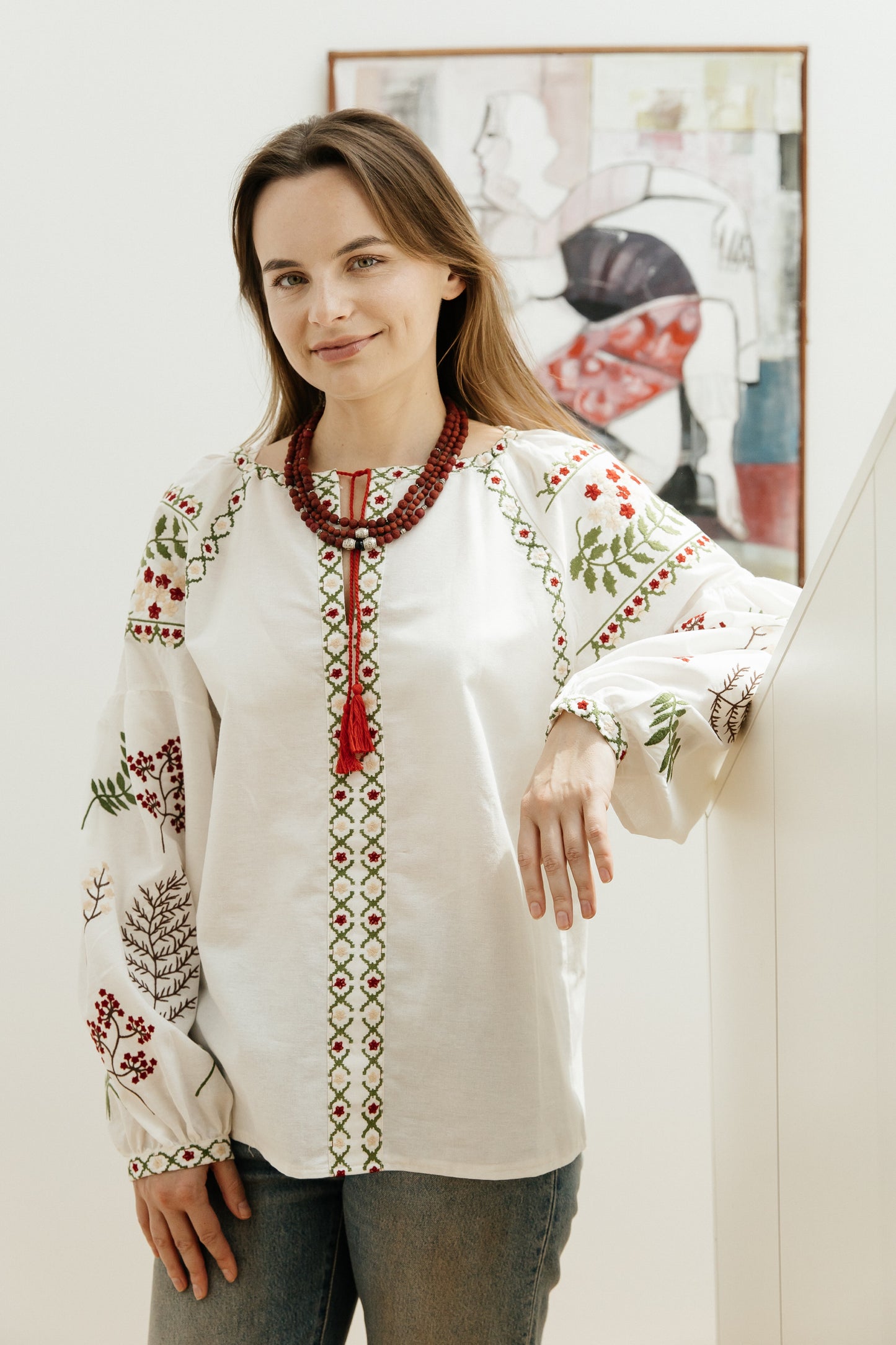 Polonyna Embroidered Blouse | White Ukrainian Embroidered Shirt