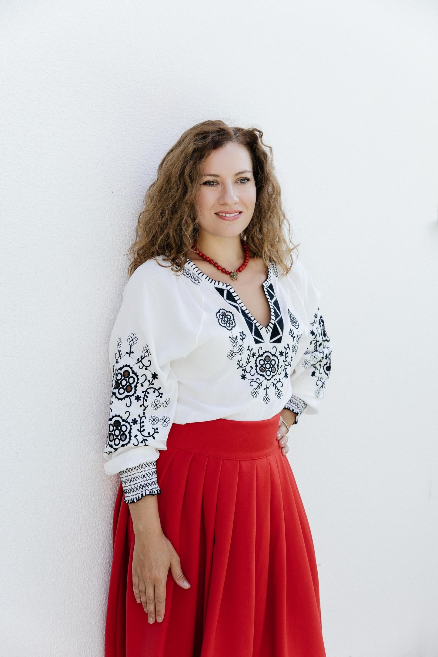 Embroidered blouse “Violet”