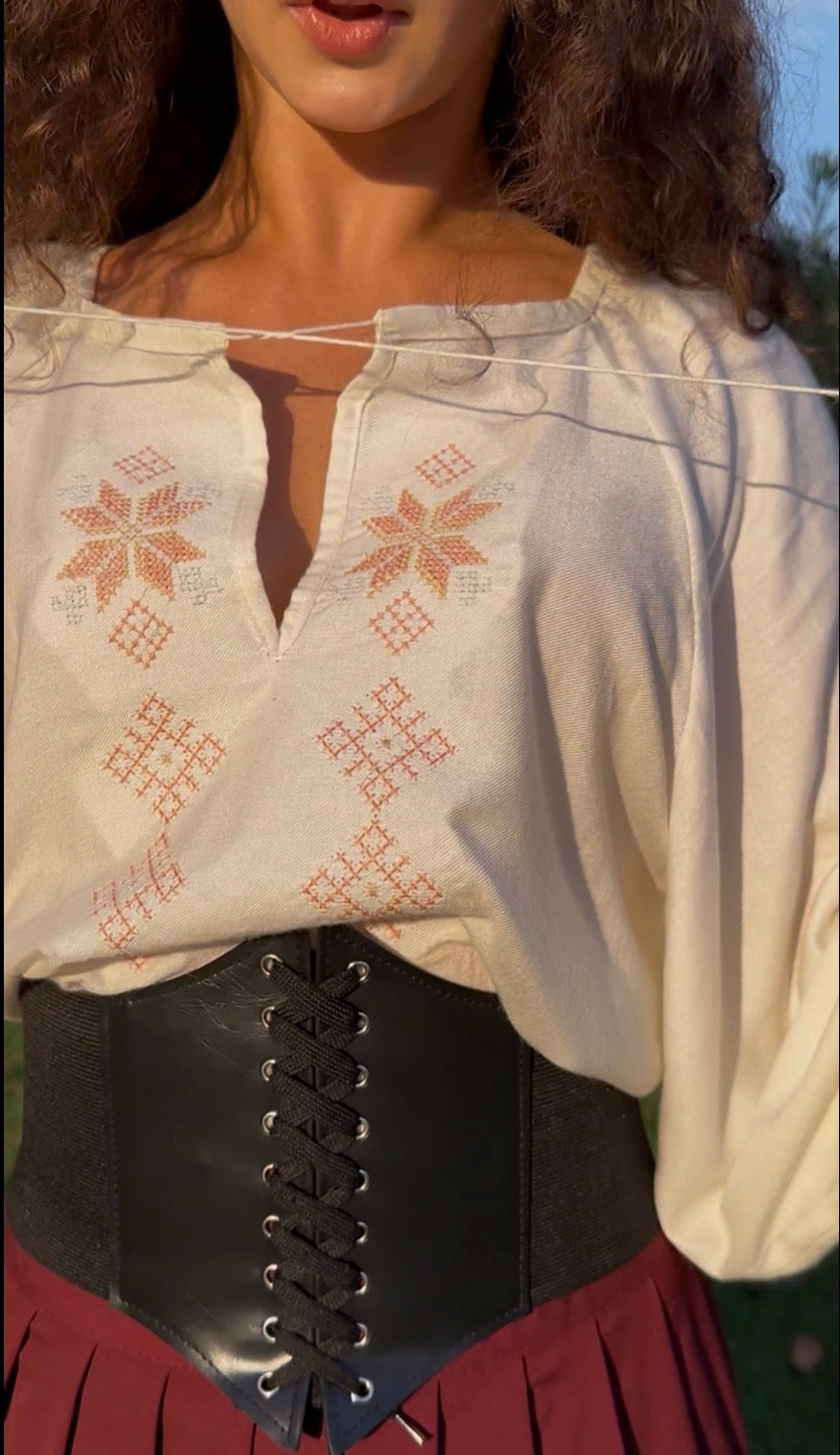 Svitanok Ukrainian Embroidered Linen Blouse