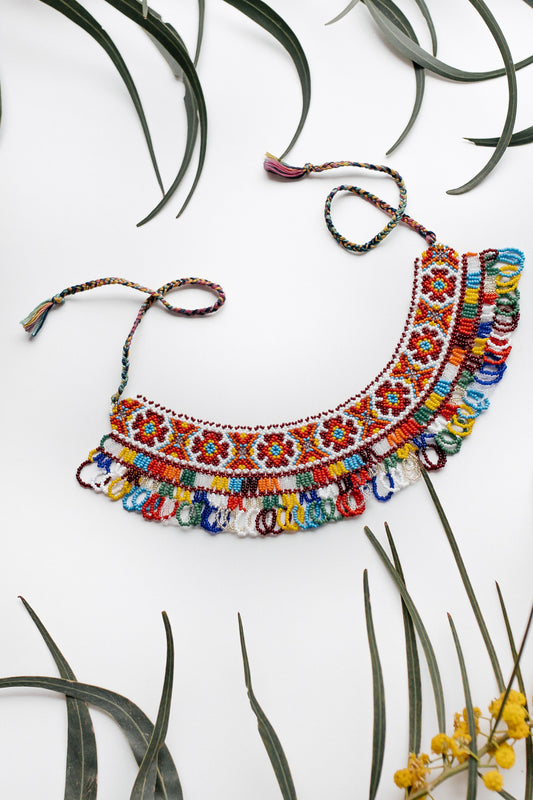 Boyko Beaded Sylianka “Barva” — Traditional Ukrainian Handcrafted Beaded Necklace
