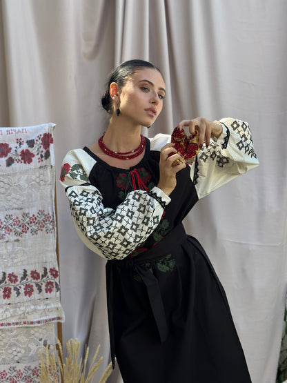 Garnet Symphony Necklace – Three-Strand Deep Red Crystal Bead Necklace | Ethnic Jewelry by Goya Concept