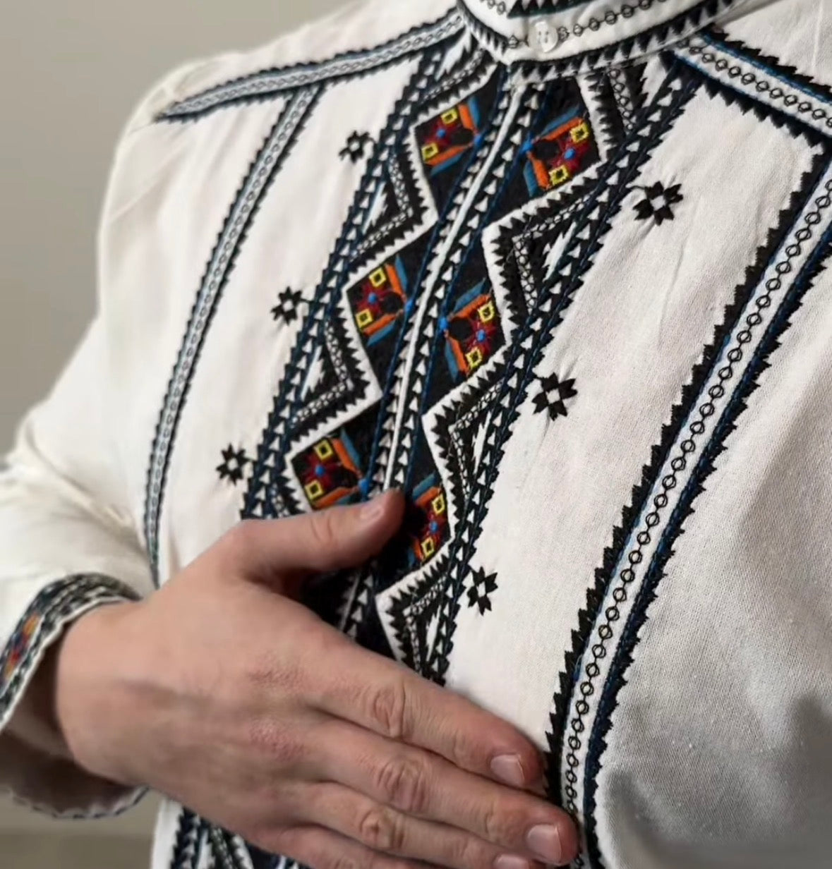 Hutsul style vyshyvanka for man