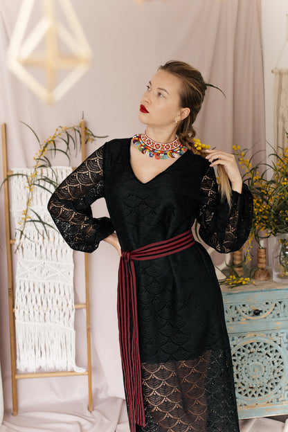 Boyko Beaded Sylianka “Barva” — Traditional Ukrainian Handcrafted Beaded Necklace