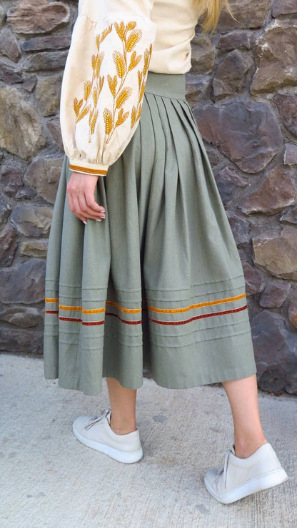 Classic A-Line Midi Skirt