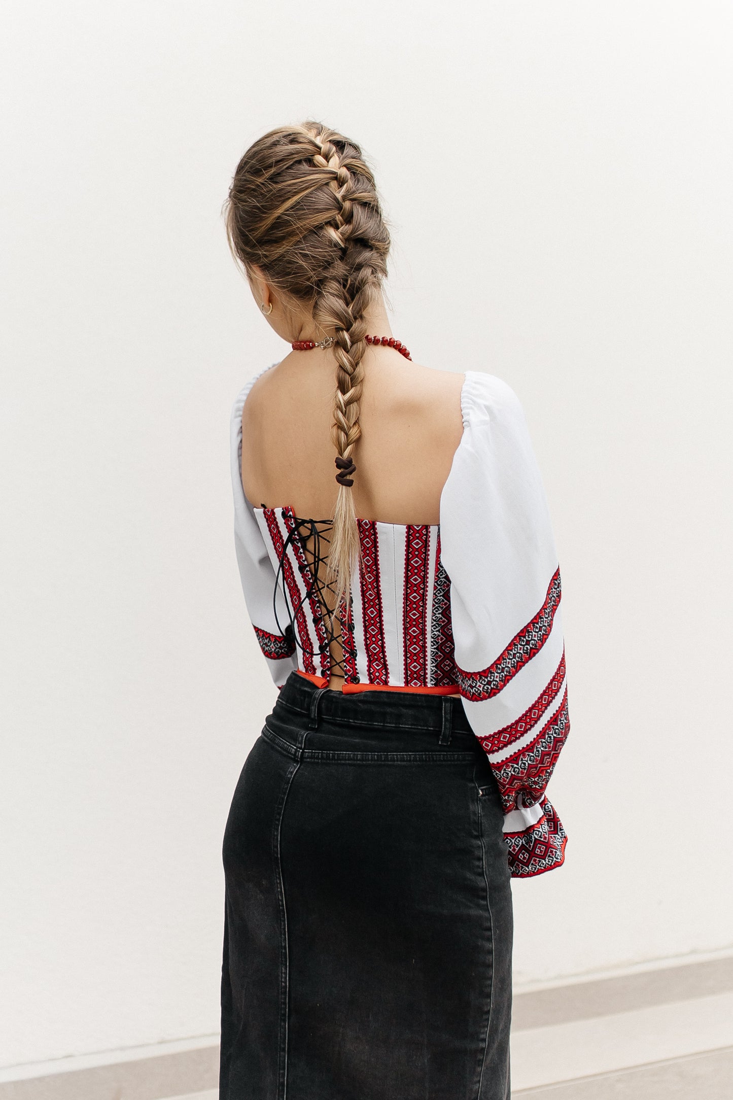 Double-Sided Transformer Corset “Charivnytsia” with Detachable Sleeves