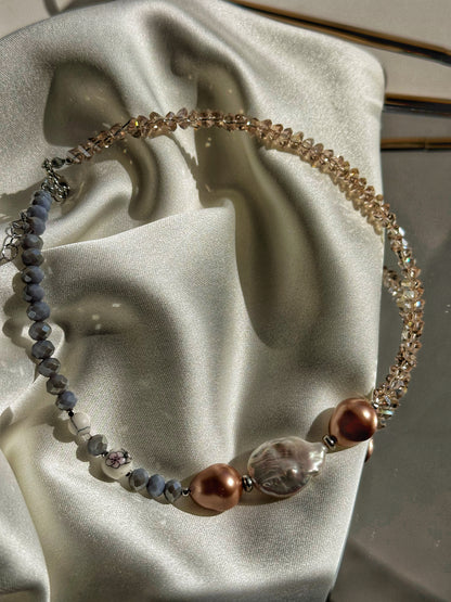 Modern Jewelry “Aurora” — Necklace with Pearls for Everyday and Evening Looks
