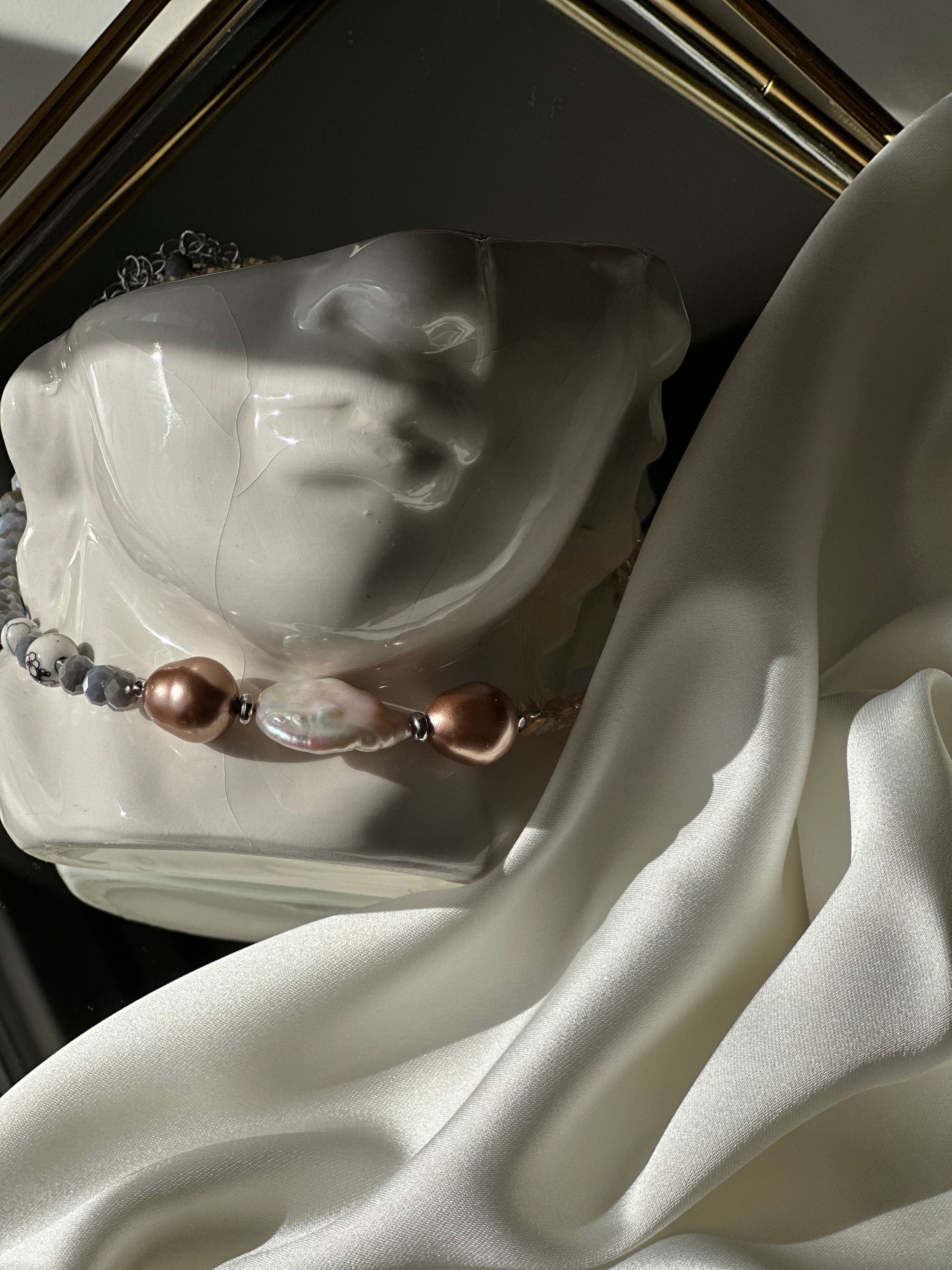 Modern Jewelry “Aurora” — Necklace with Pearls for Everyday and Evening Looks