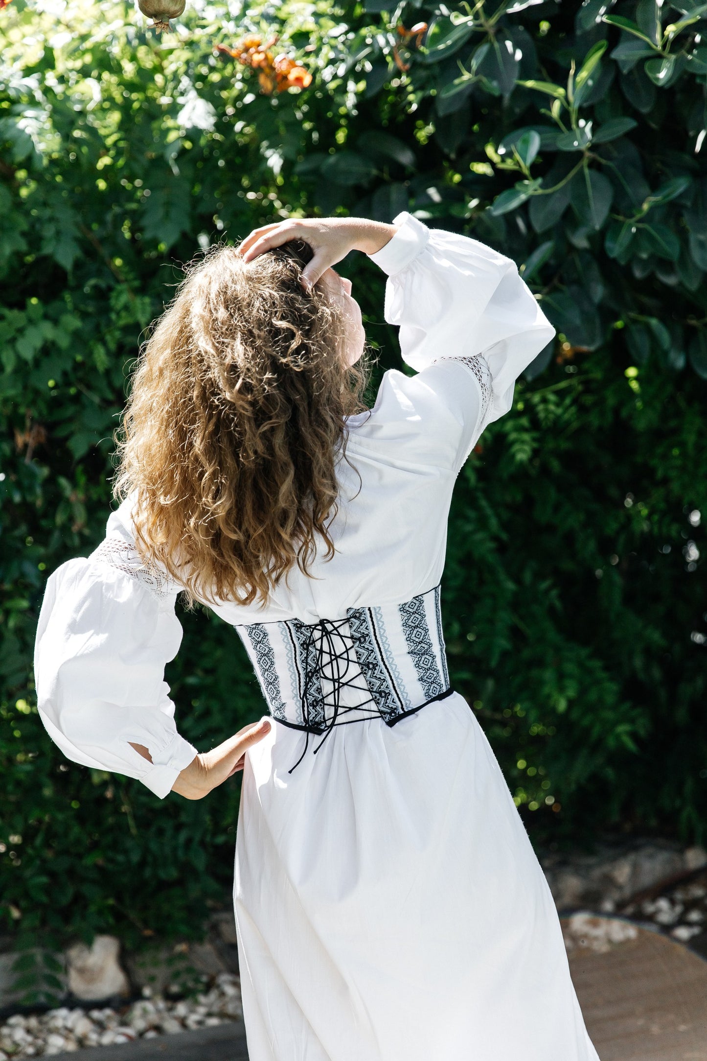 Vodohrai Reversible Blue Ethnic Corset – Ukrainian Pattern Waist Accessory