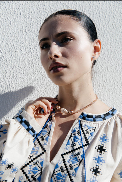 Modern Jewelry “Aurora” — Necklace with Pearls for Everyday and Evening Looks