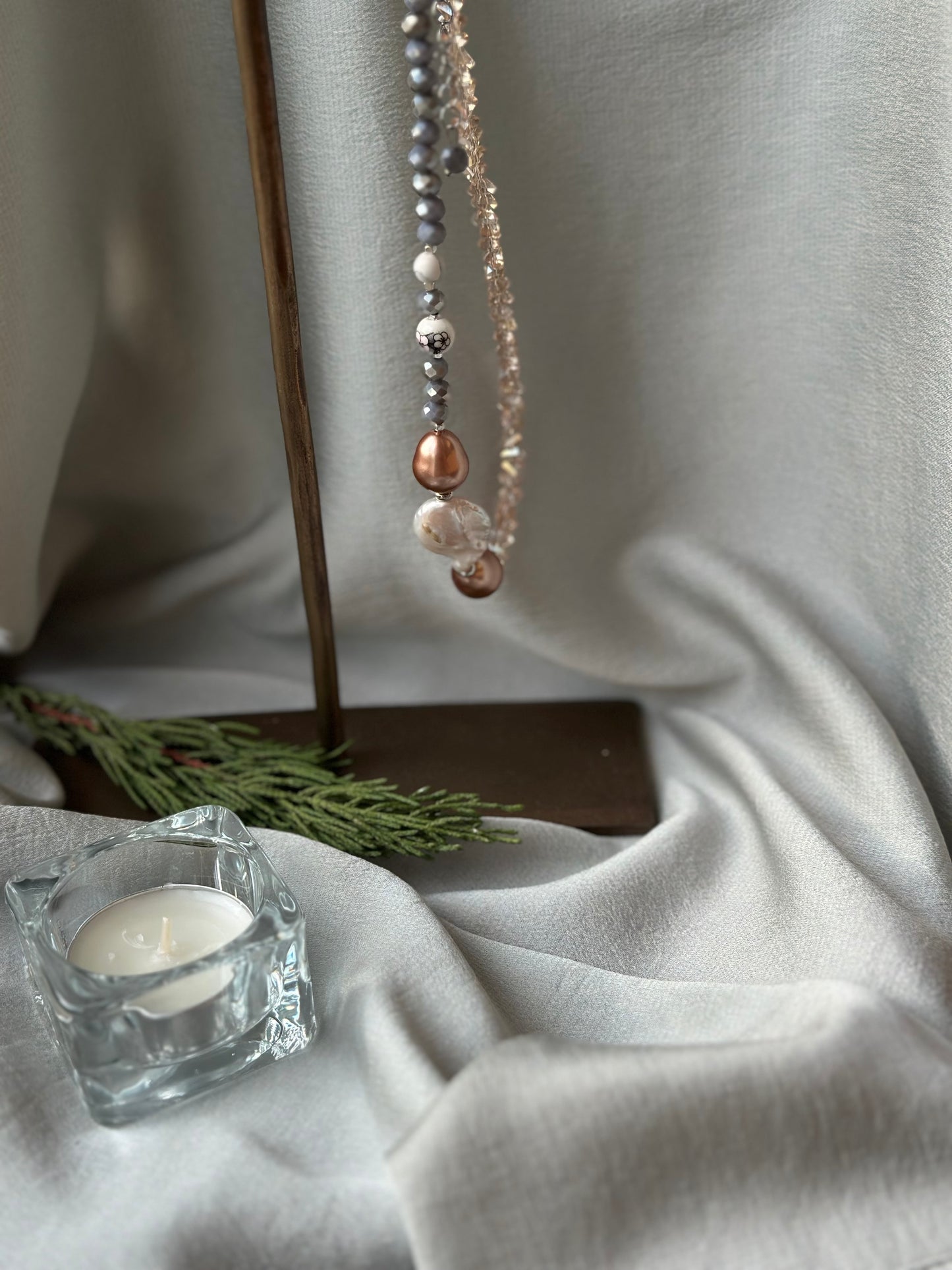 Modern Jewelry “Aurora” — Necklace with Pearls for Everyday and Evening Looks