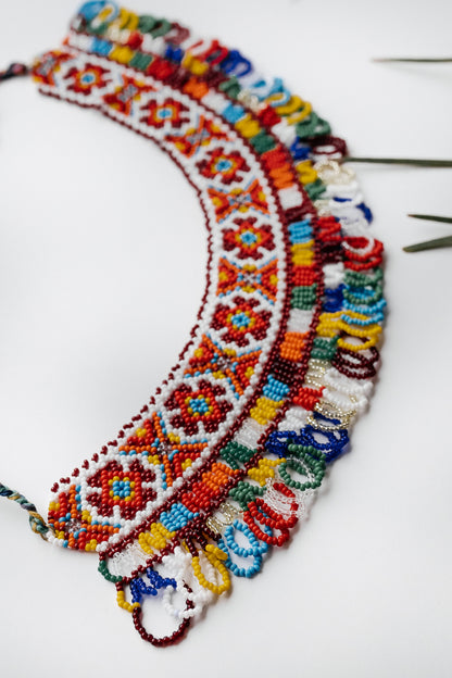 Boyko Beaded Sylianka “Barva” — Traditional Ukrainian Handcrafted Beaded Necklace