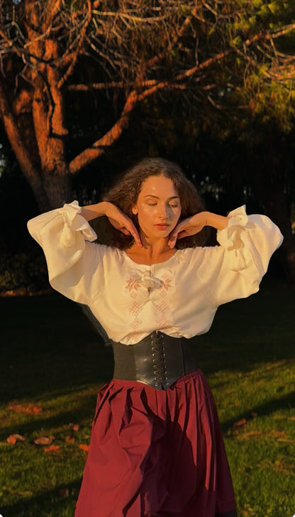 Svitanok Ukrainian Embroidered Linen Blouse