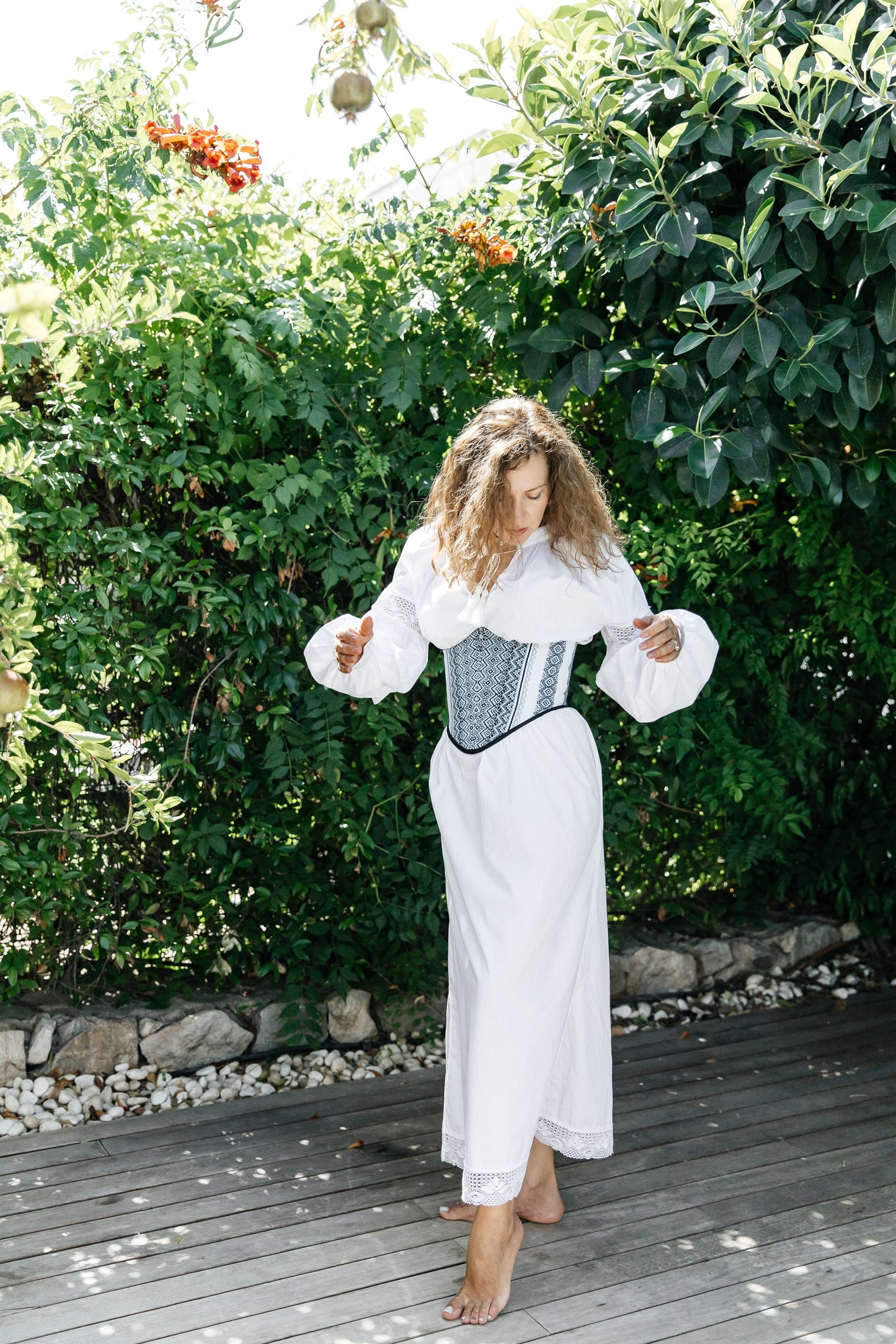 Vodohrai Reversible Blue Ethnic Corset – Ukrainian Pattern Waist Accessory