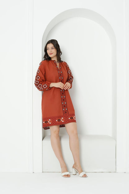 Women's Boho Embroidered Dress “Lelia"