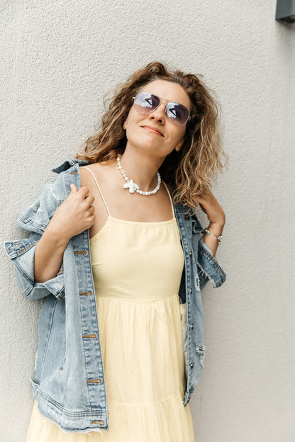 White Choker with Dove “On Wings” — Pearl and Quartz Necklace