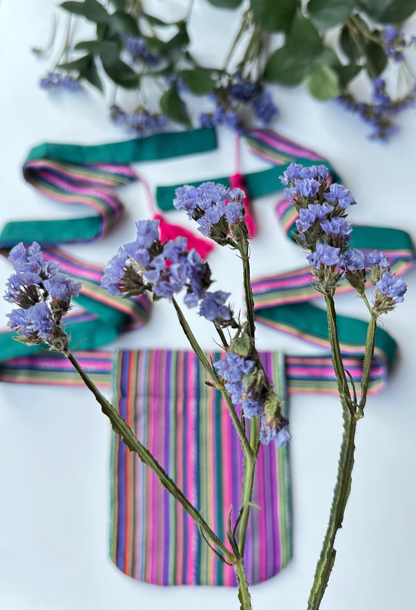 Haman “Stezhyna” (Path) – Ukrainian Ethno Waist Accessory from Striped Fabric