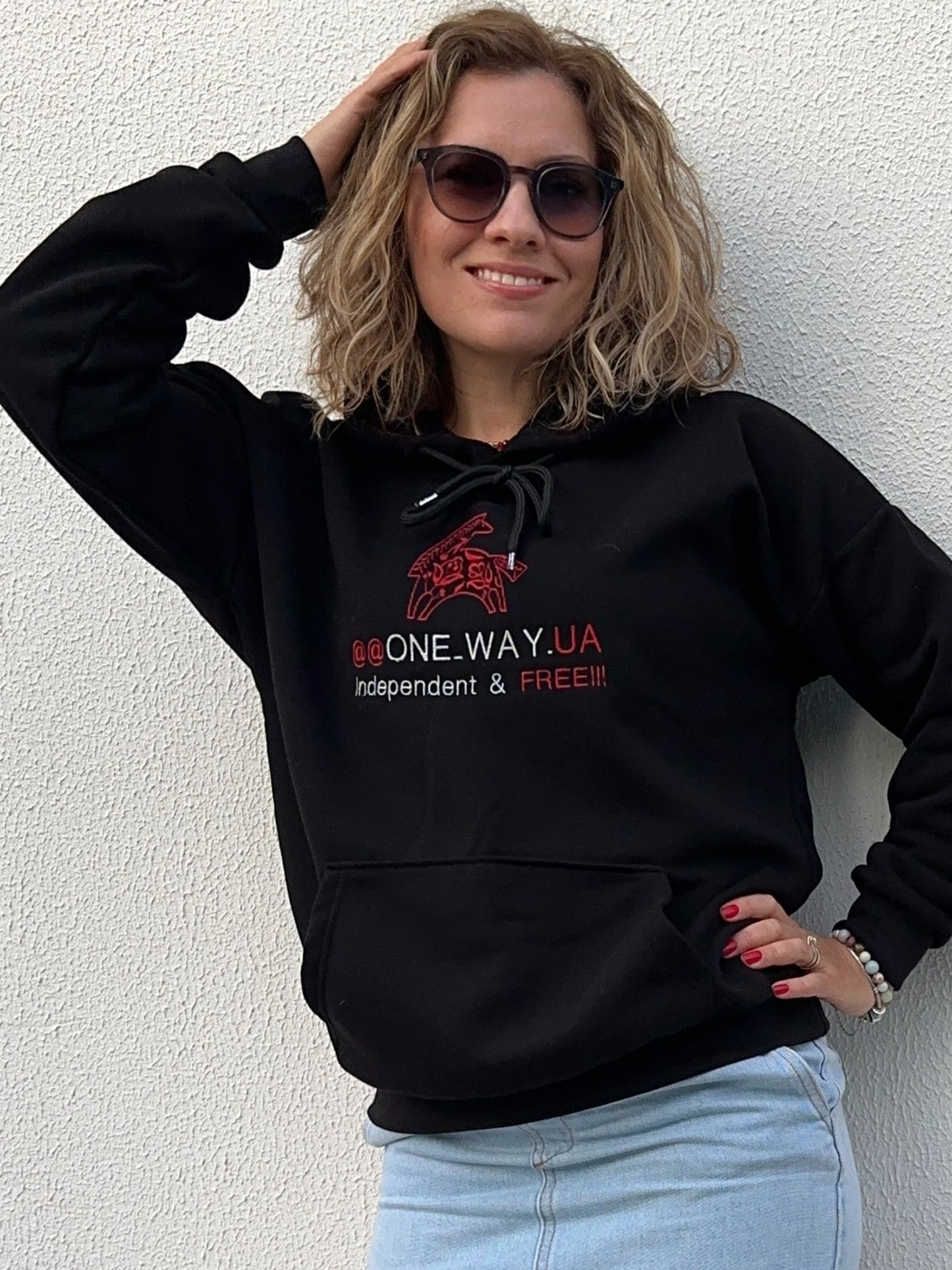 Unisex Hoodie «One Way.ua» | Sport Casual Top with Accent Embroidery