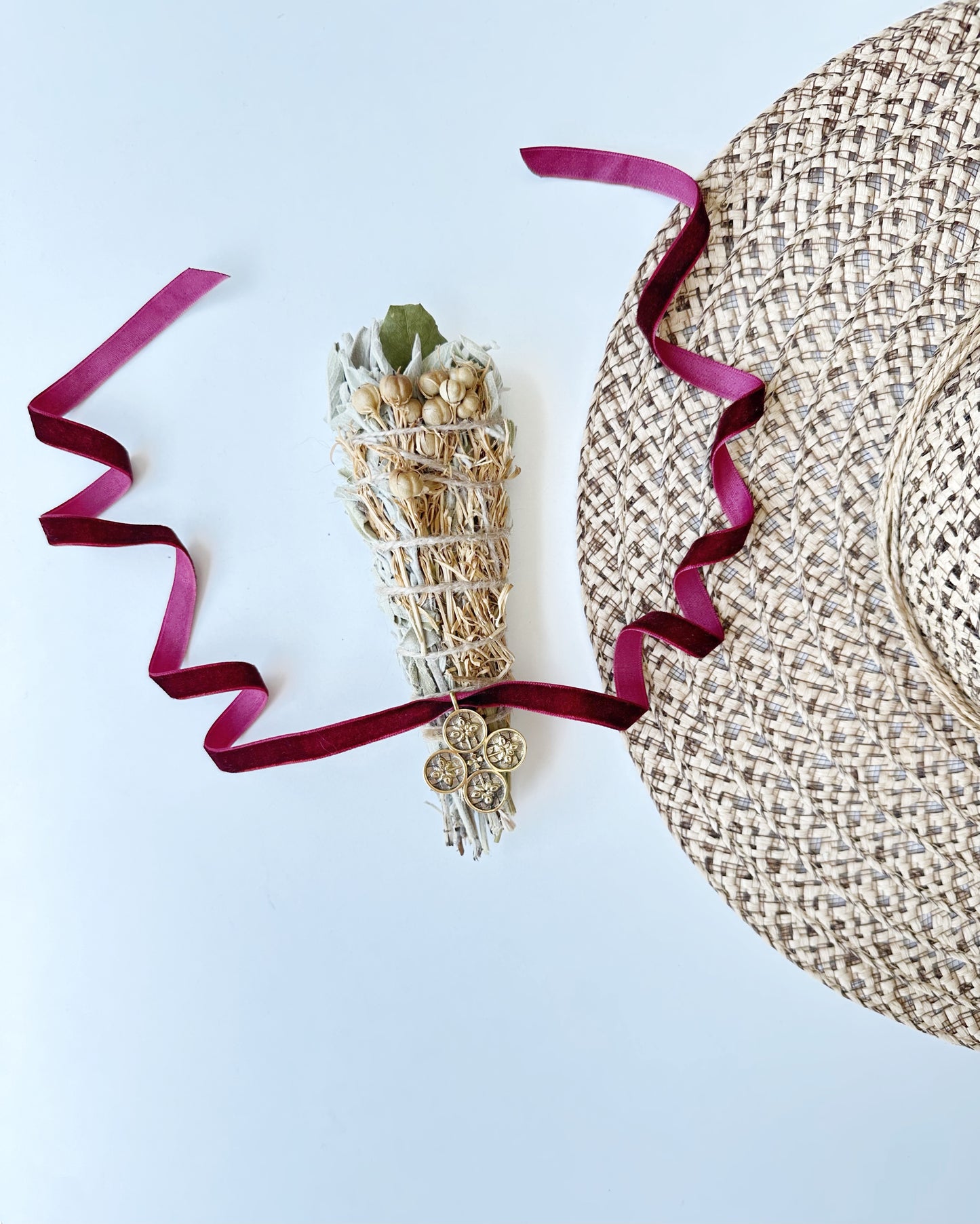 Zgarda “Hutsul Flower” – Brass Pendant with Blackened Finish on Velvet Ribbon | Ethnic Ukrainian Accessory