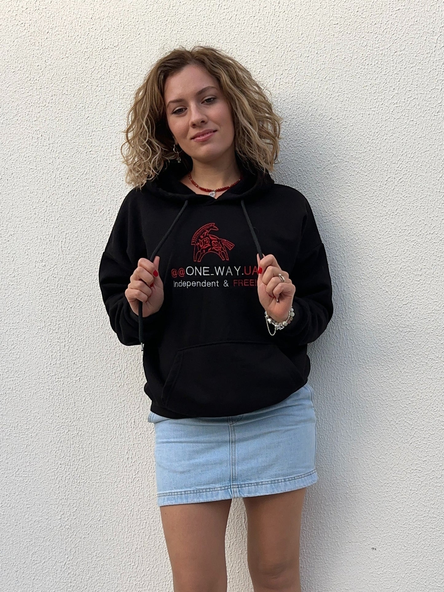 Unisex Hoodie «One Way.ua» | Sport Casual Top with Accent Embroidery