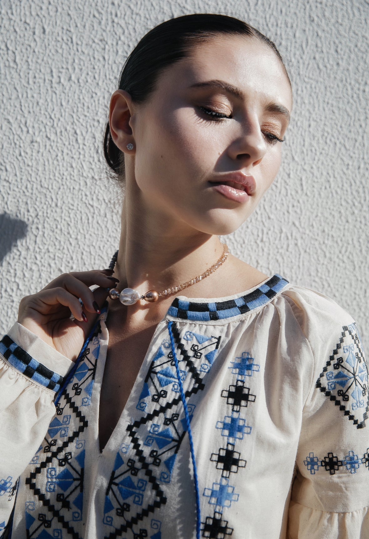 Modern Jewelry “Aurora” — Necklace with Pearls for Everyday and Evening Looks