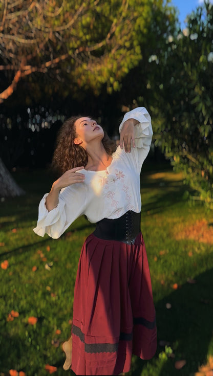 Svitanok Ukrainian Embroidered Linen Blouse