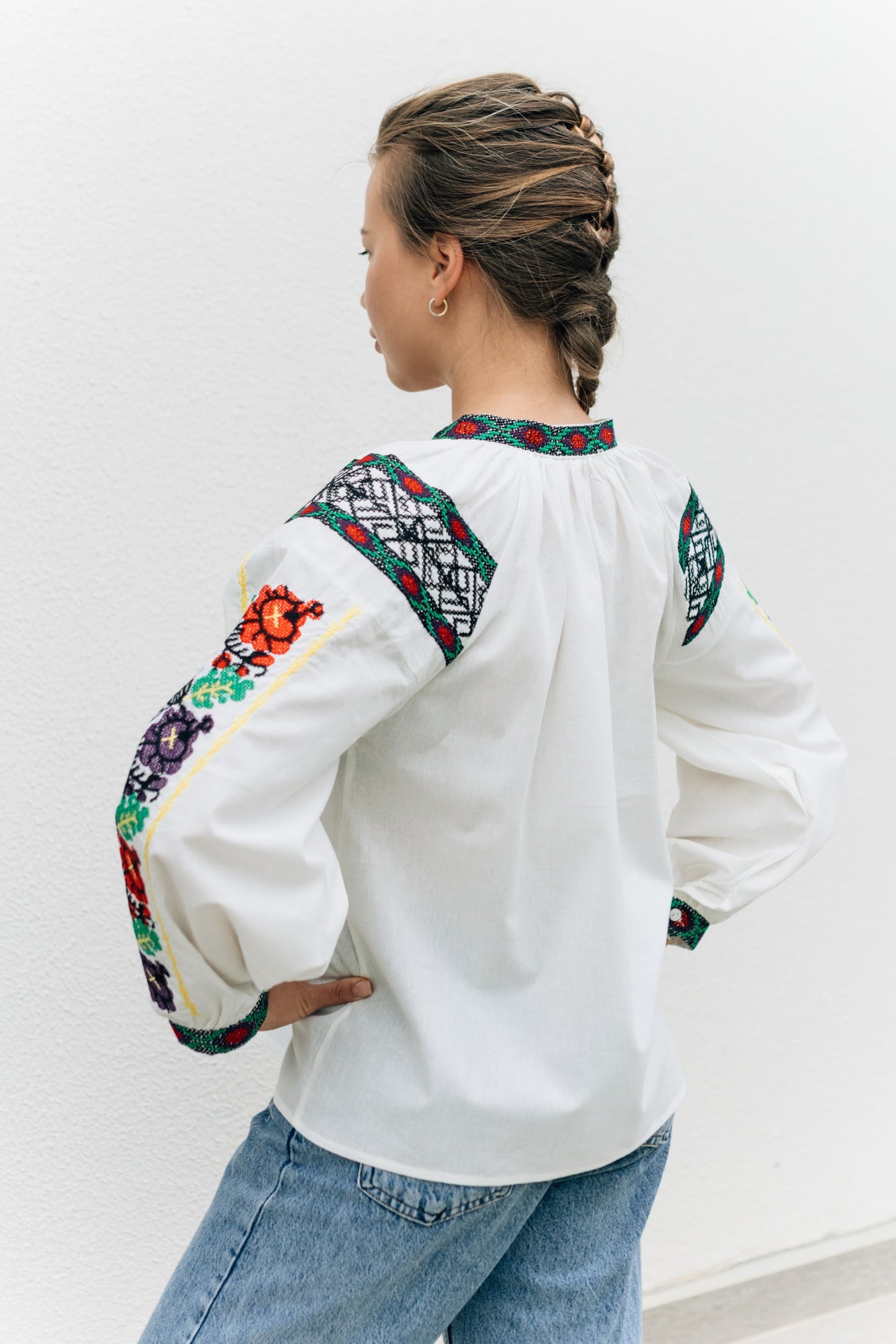 Women’s Vyshyvanka “Cheremshyna” | Ukrainian Embroidered Blouse with Floral Ornament