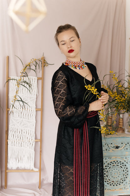 Boyko Beaded Sylianka “Barva” — Traditional Ukrainian Handcrafted Beaded Necklace