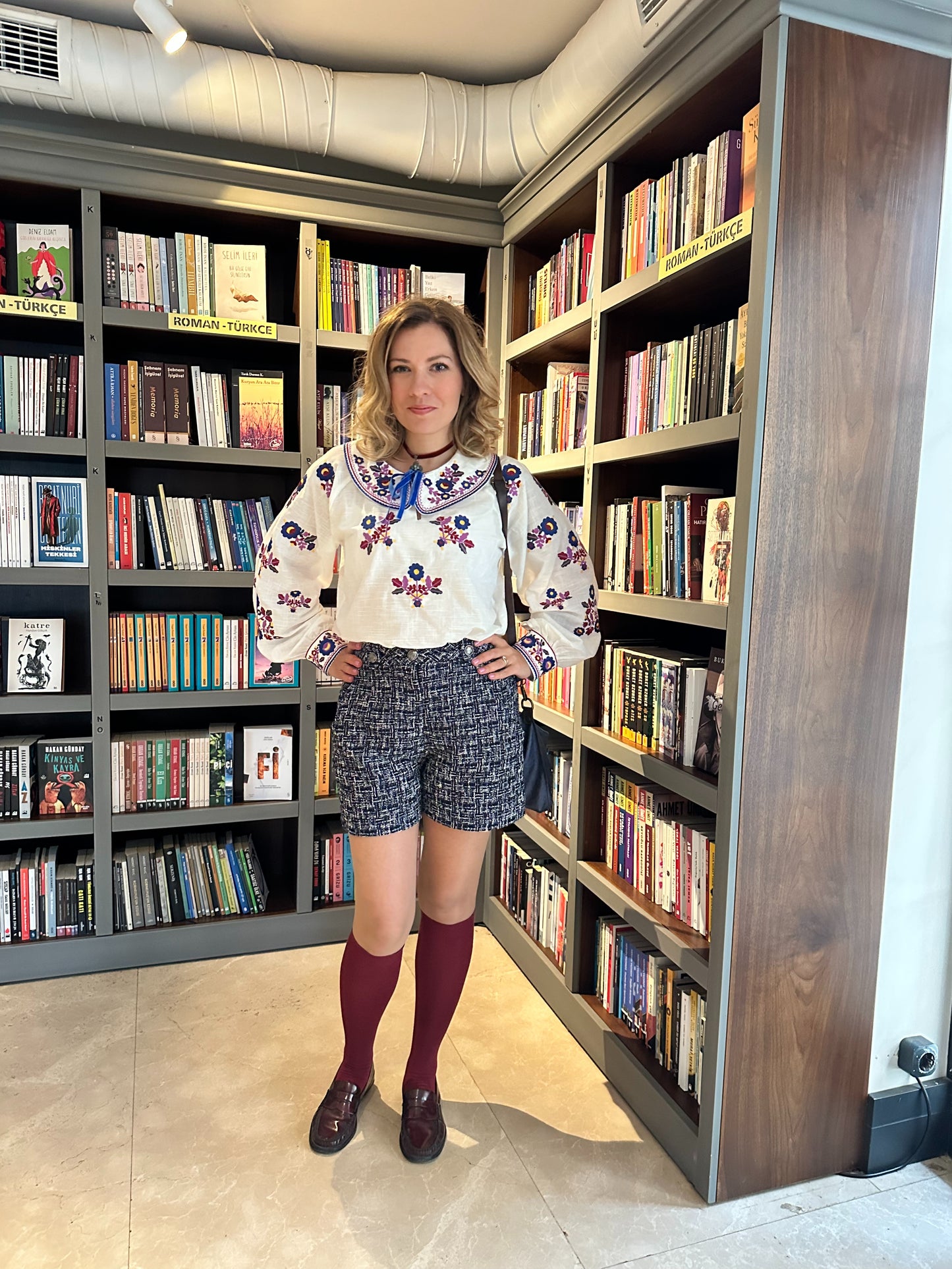 Volynianka Embroidered Blouse – Ukrainian Floral Vyshyvanka with Statement Collar