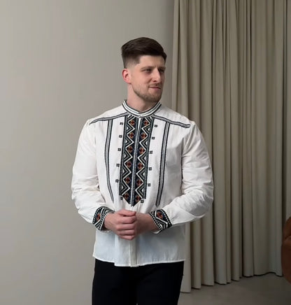 Hutsul style vyshyvanka for man