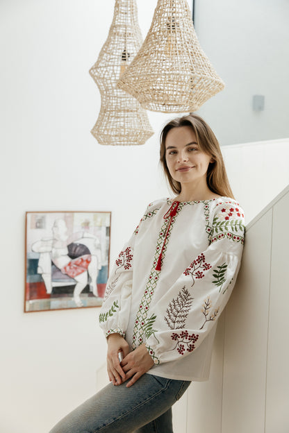 Polonyna Embroidered Blouse | White Ukrainian Embroidered Shirt