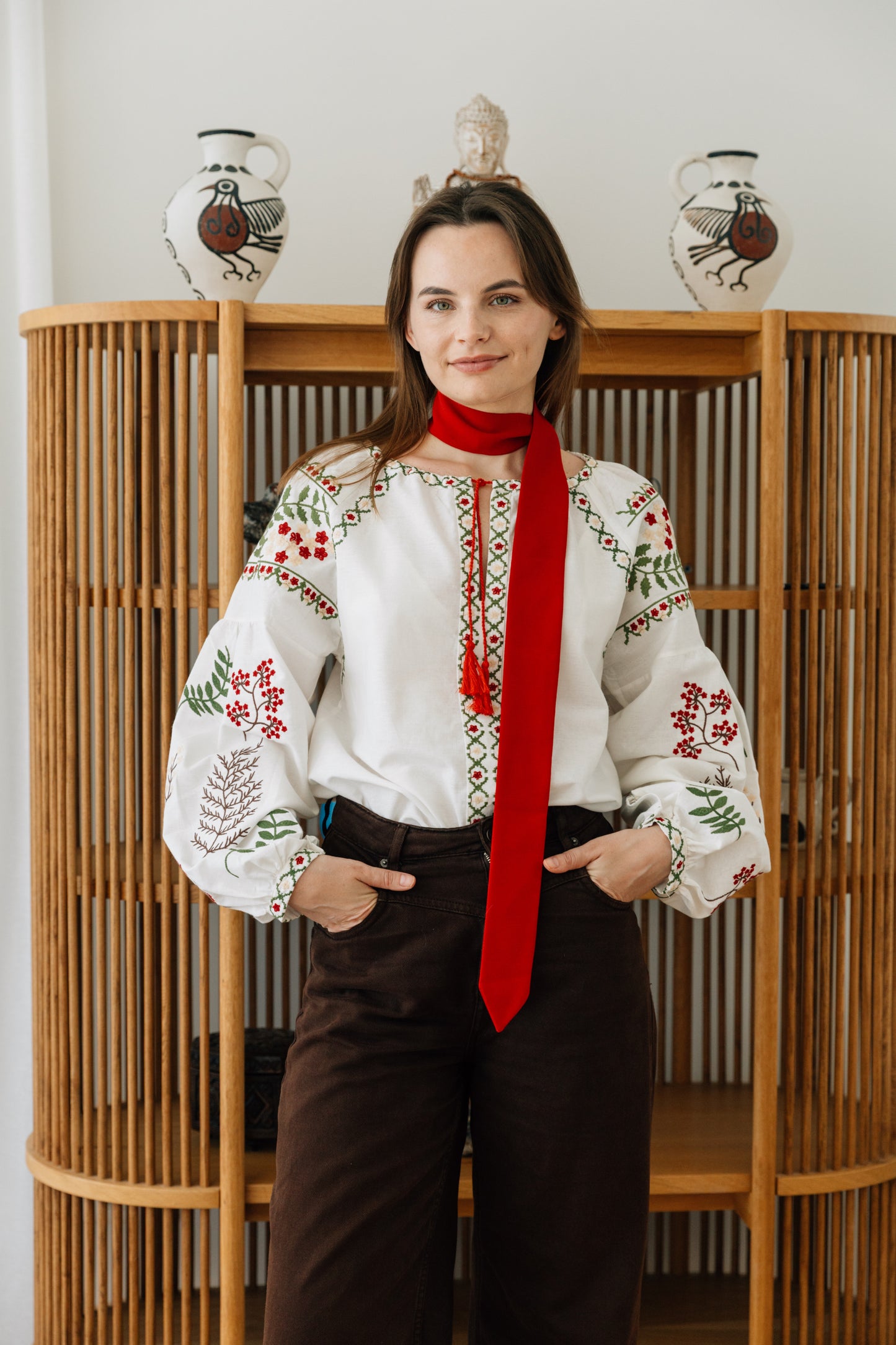 Polonyna Embroidered Blouse | White Ukrainian Embroidered Shirt