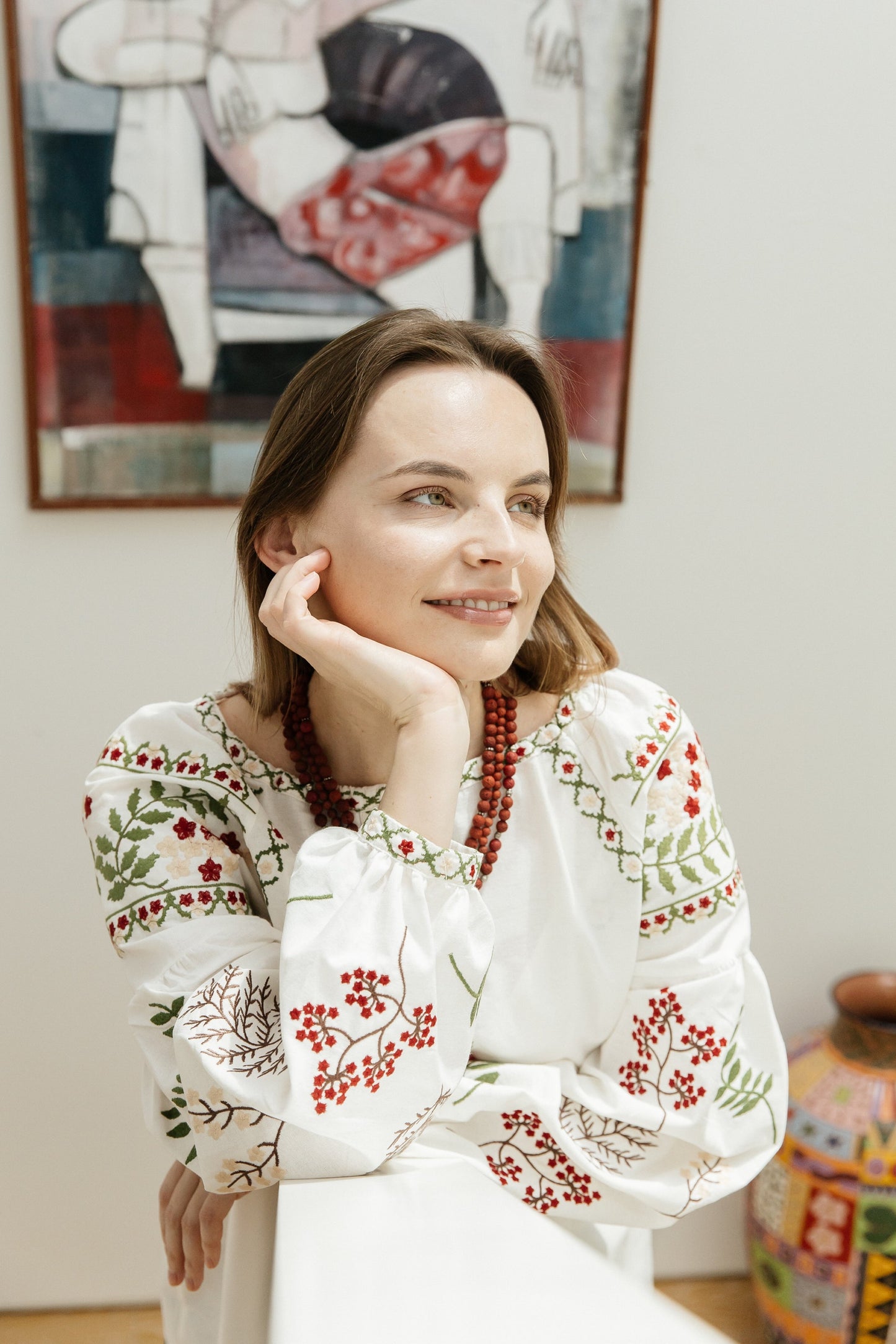 Polonyna Embroidered Blouse | White Ukrainian Embroidered Shirt