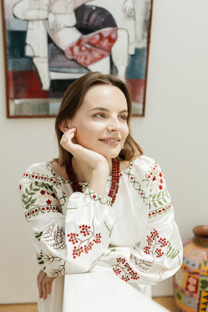 Polonyna Embroidered Blouse | White Ukrainian Embroidered Shirt